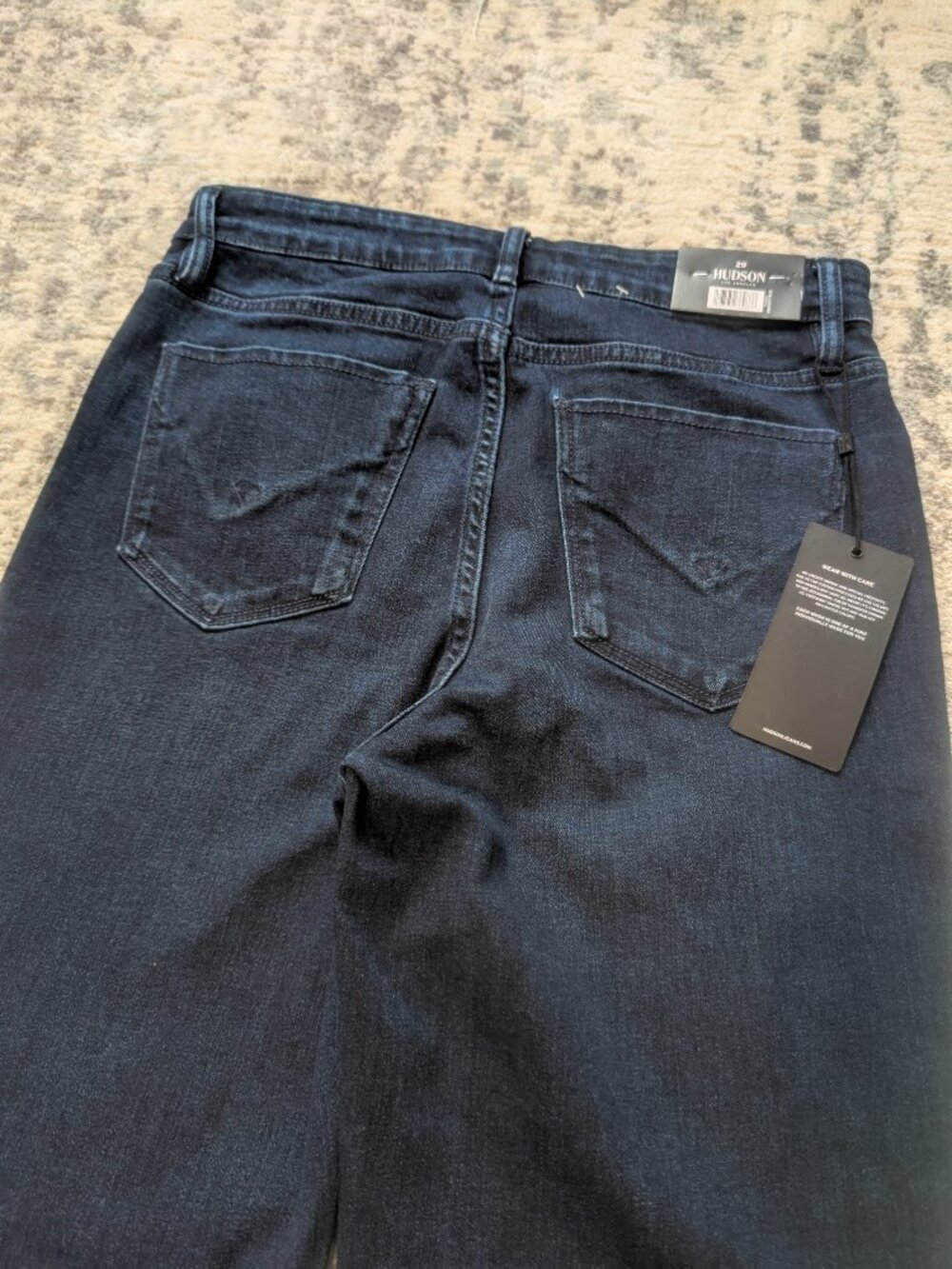 NWT Hudson Jeans Sz 8 29 Obscurity Blue Straight Leg Stretch Dark Wash H0325-01 - Picture 6 of 9
